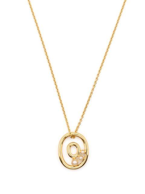 pearl-embellished initial pendant necklace by MISSOMA