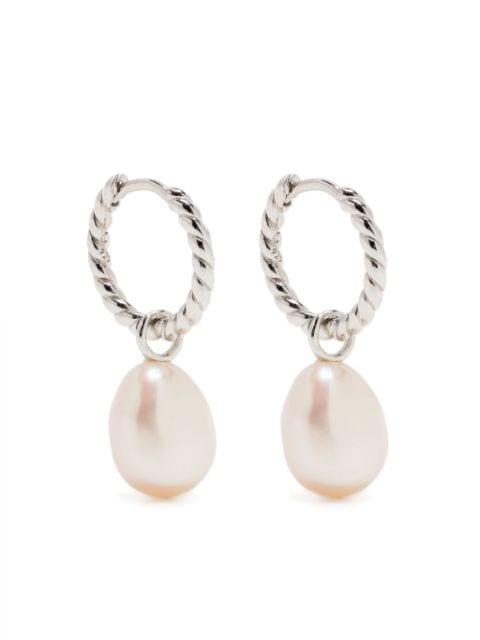 pearl hoop earrings by MISSOMA