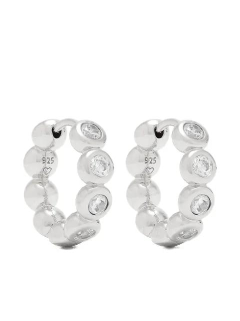 small Tennis hoop earrings by MISSOMA