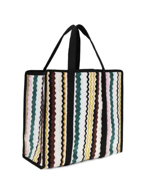 Aura zigzag-print tote bag by MISSONI