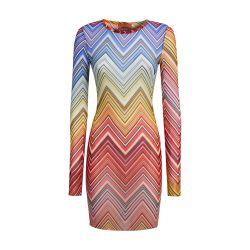 Beach dress in zigzag print tulle by MISSONI