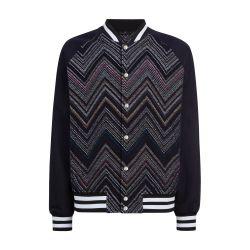 Bomber jacket in chevron cotton blend by MISSONI