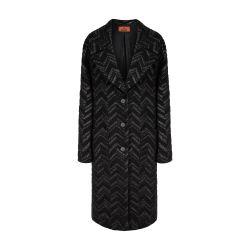 BouclÈ knit coat with lamÈ chevron by MISSONI