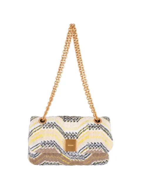 Caperdoni zig-zag sequin-embellished clutch bag by MISSONI