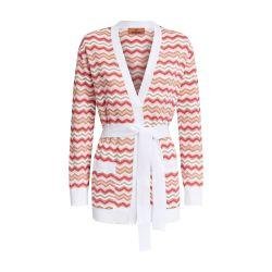 Cardigan in zigzag viscose and cotton knit by MISSONI