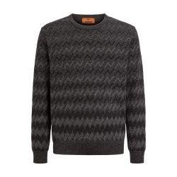 Cashmere crew-neck sweater with zigzags by MISSONI