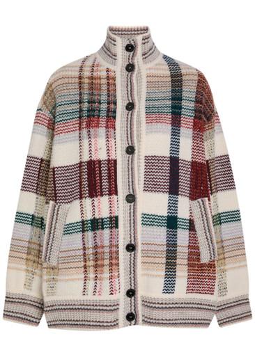 Checked wool-blend cardigan by MISSONI