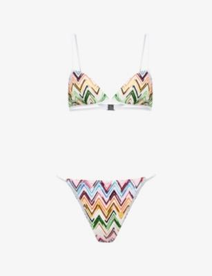 Chevron-Print Bikini Set by MISSONI