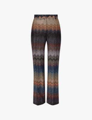 Chevron Straight-Leg Woven Trousers by MISSONI