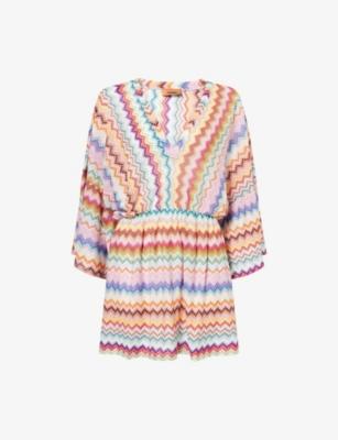 Chevron Zig-Zag Knit Cover-Up Dress by MISSONI