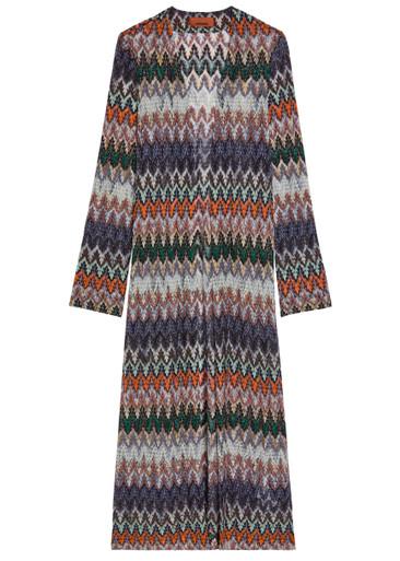 Chevron fine-knit shirt cardigan by MISSONI