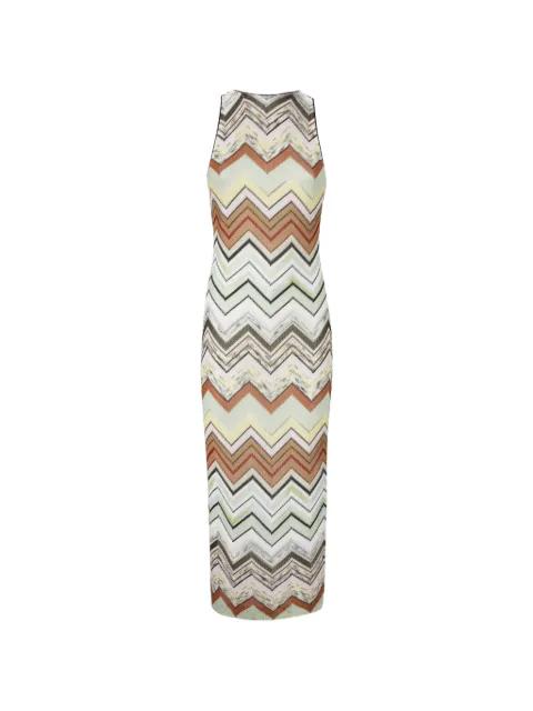 Chevron-pattern midi dress by MISSONI