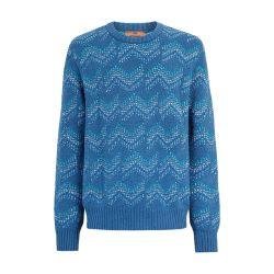 Cotton blend crew-neck sweater with zigzag pattern by MISSONI