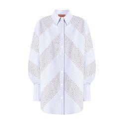 Cotton poplin striped wide sleeves shirt by MISSONI