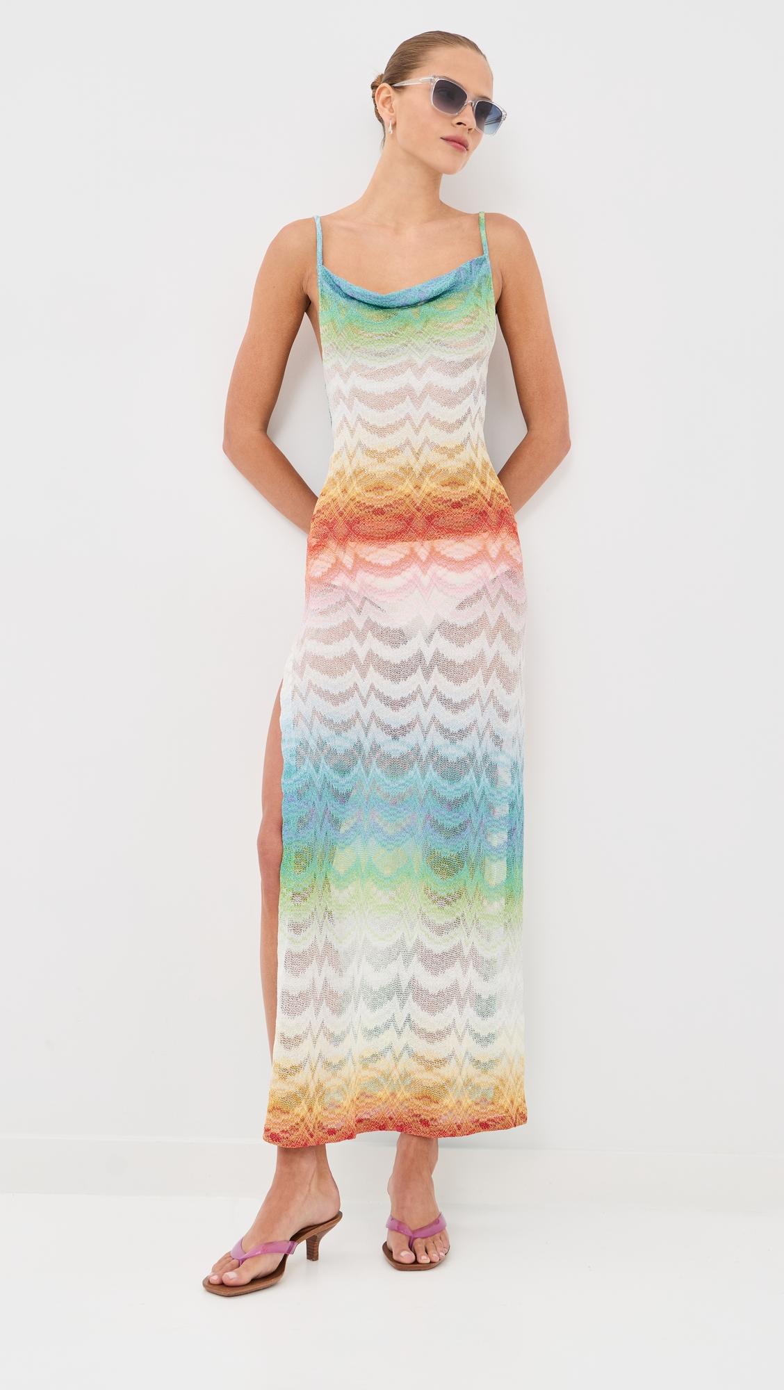 Cowl Neck Long Cover Up Dress by MISSONI
