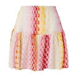 Dégradé lace-effect flounced miniskirt by MISSONI