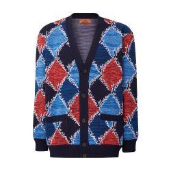 Diamond cotton cardigan with logo lettering by MISSONI