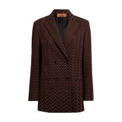 Double-breasted zigzag cotton and viscose blazer by MISSONI
