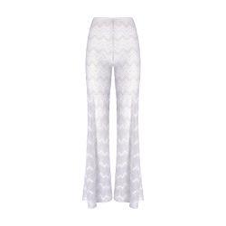 Flare cover-up pants in zig zag lamé viscose by MISSONI