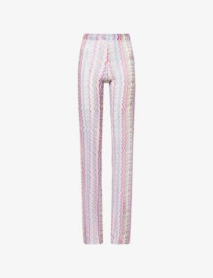 Flared Zig-Zag Mesh Trousers by MISSONI