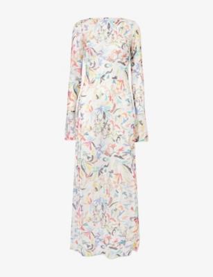 Floral-Print Long-Sleeve Maxi Cover-Up by MISSONI