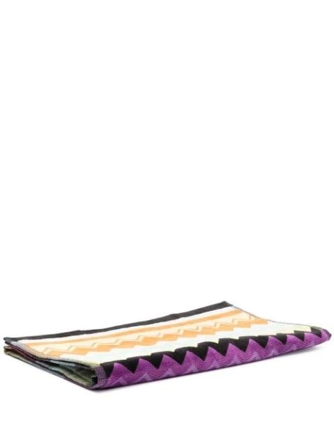 Giacomo all-over zigzag print towel by MISSONI