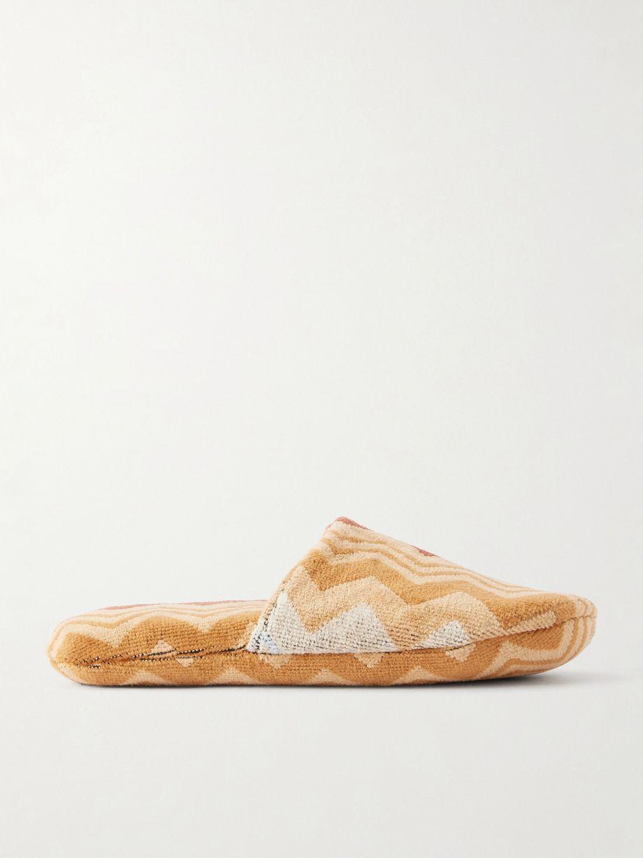 Giacomo striped cotton-terry slippers by MISSONI