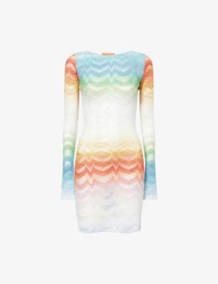 Gradient Raschel-Knit Mini Dress by MISSONI