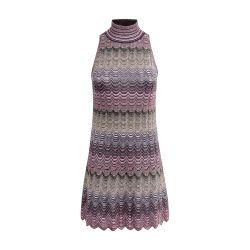 Lamé greek motif sleeveless mini-dress by MISSONI