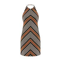 Lamé striped halter neckline mini-dress by MISSONI