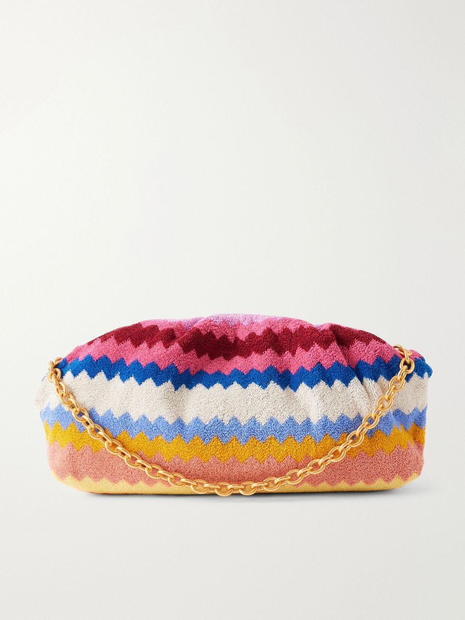 Large striped terry pouch by MISSONI