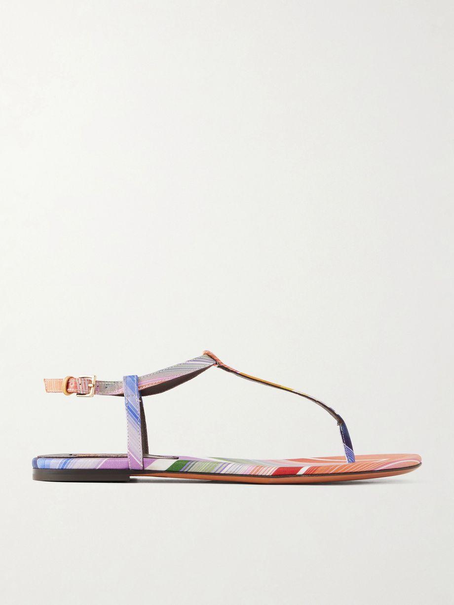 Leen striped twill sandals by MISSONI
