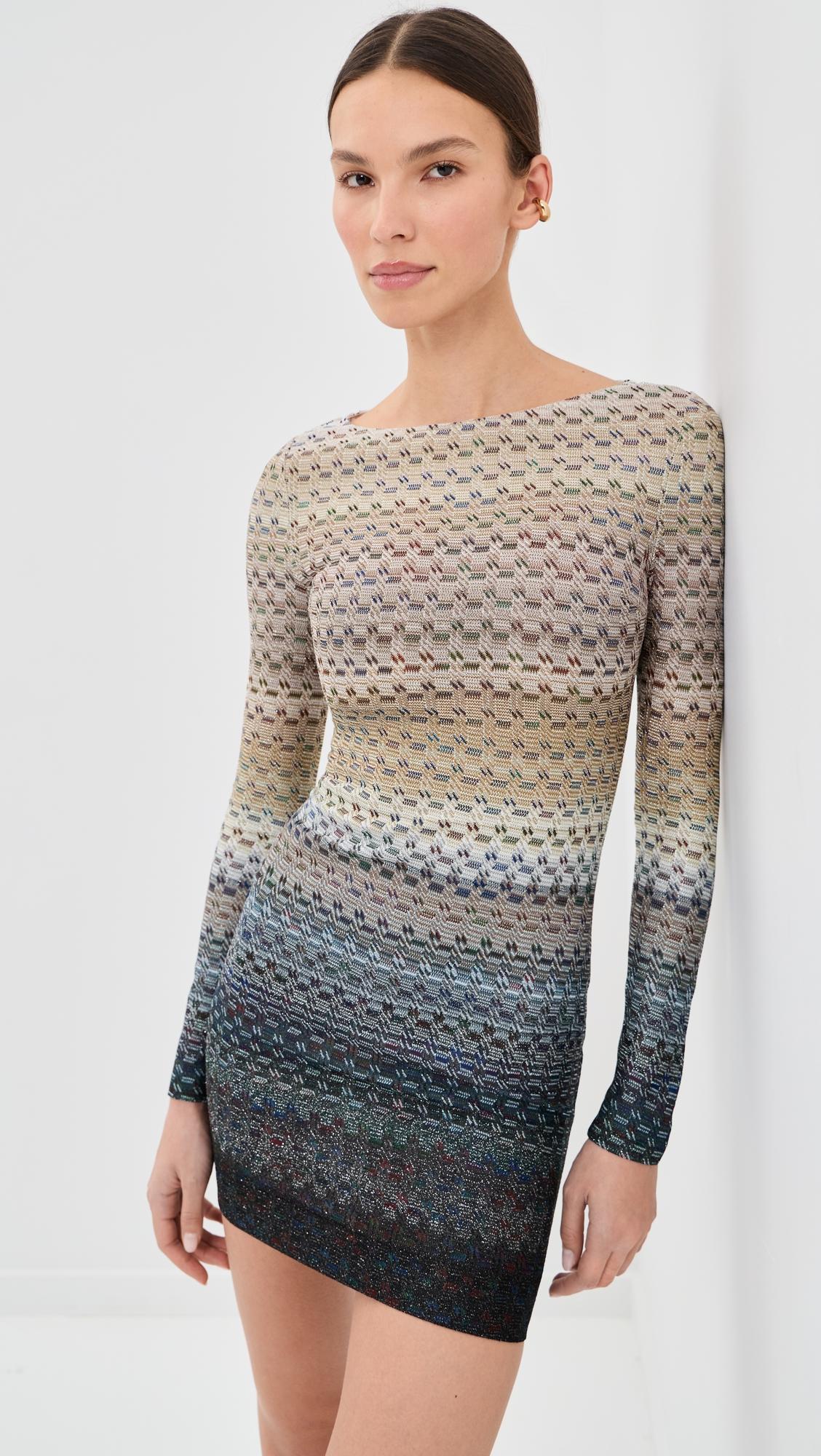 Long Sleeved Dress with  Boat Neck by MISSONI