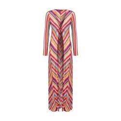 Long cover up cardigan in striped crochet by MISSONI