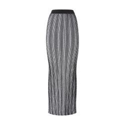 Long ribbed ribbed skirt with sequins by MISSONI