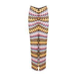 Long skirt in lamé viscose lace with gathers by MISSONI