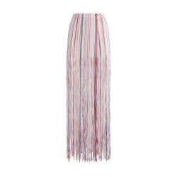 Long wrap-around skirt with fringes and lurex by MISSONI