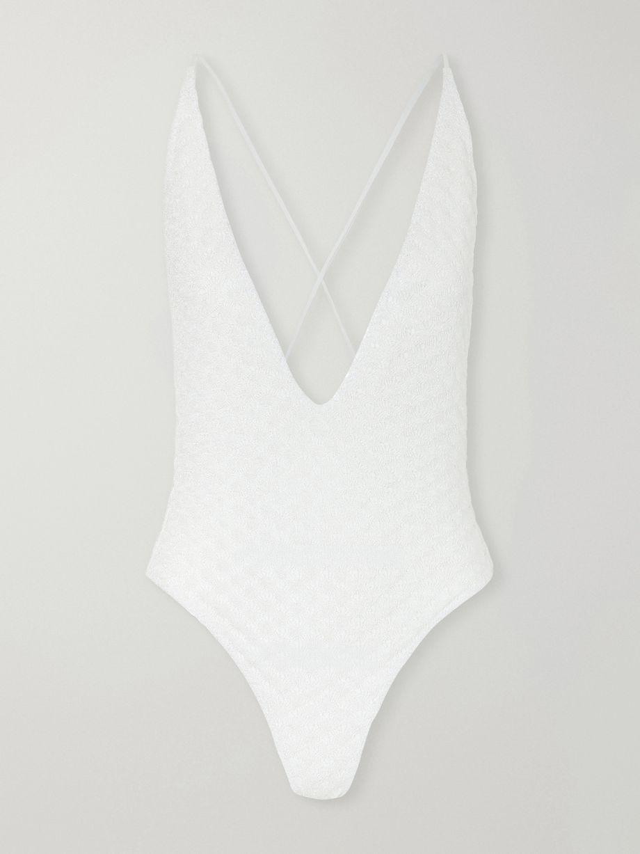 Mare striped crochet-knit swimsuit by MISSONI