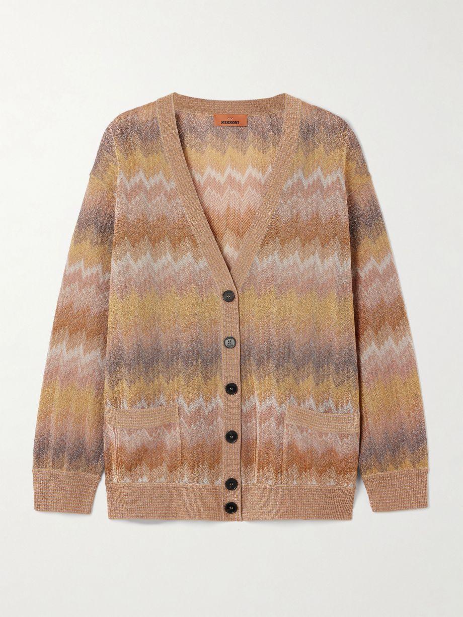 Metallic crochet-knit cardigan by MISSONI