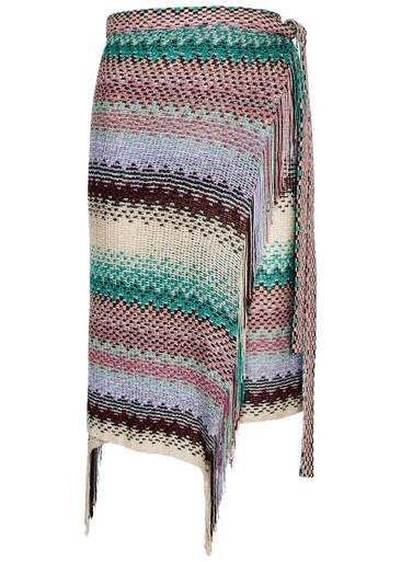 Metallic open-knit sarong by MISSONI
