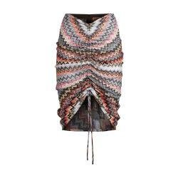 Midi skirt in zigzag viscose and cotton with gathers by MISSONI