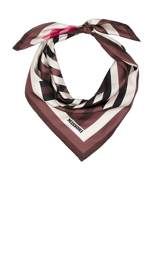 Missoni Foulard Scarf in Brown Multi in Brown by MISSONI