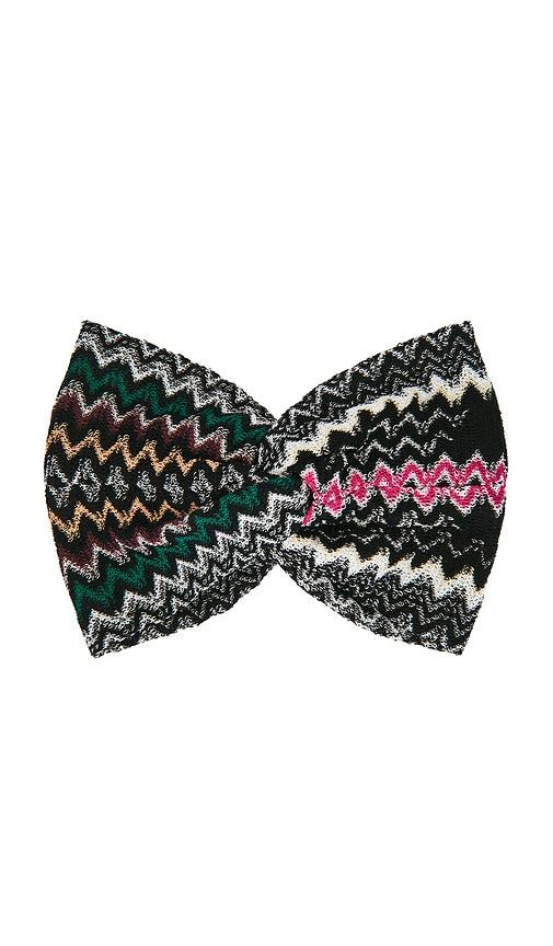 Missoni Headband in Black, Yellow & Blue Chevron Multi in Black by MISSONI