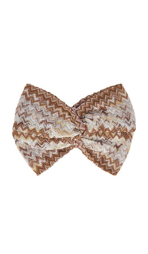Missoni Headband in Brown Multi in Brown by MISSONI
