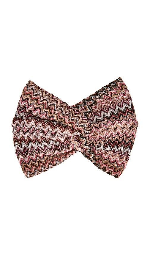 Missoni Headband in Pink Chevron Multi in Burgundy by MISSONI