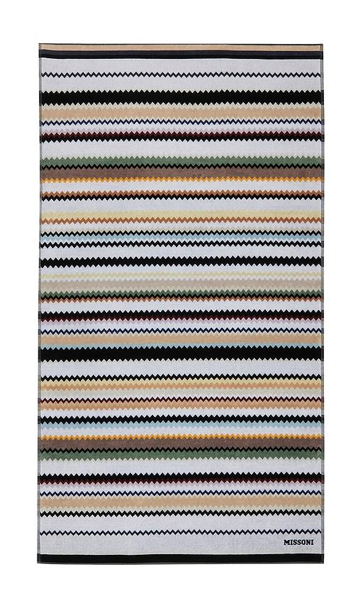 Missoni Home Curt Beach Towel in Cream,Green by MISSONI