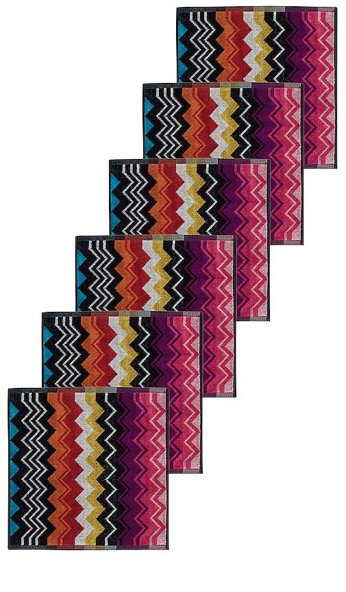 Missoni Home Giacomo Face Towel 6 Piece Set in Fuchsia by MISSONI