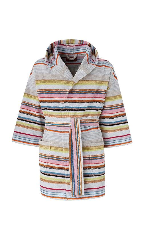 Missoni Home Moonshadow Hooded Bathrobe in White by MISSONI