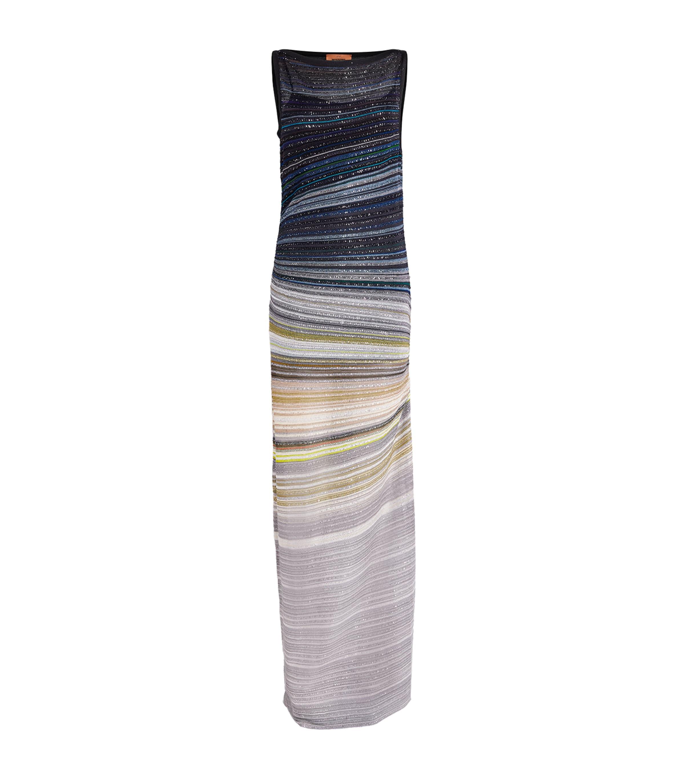 Missoni Lamé Embellished Stripe Maxi Dress by MISSONI