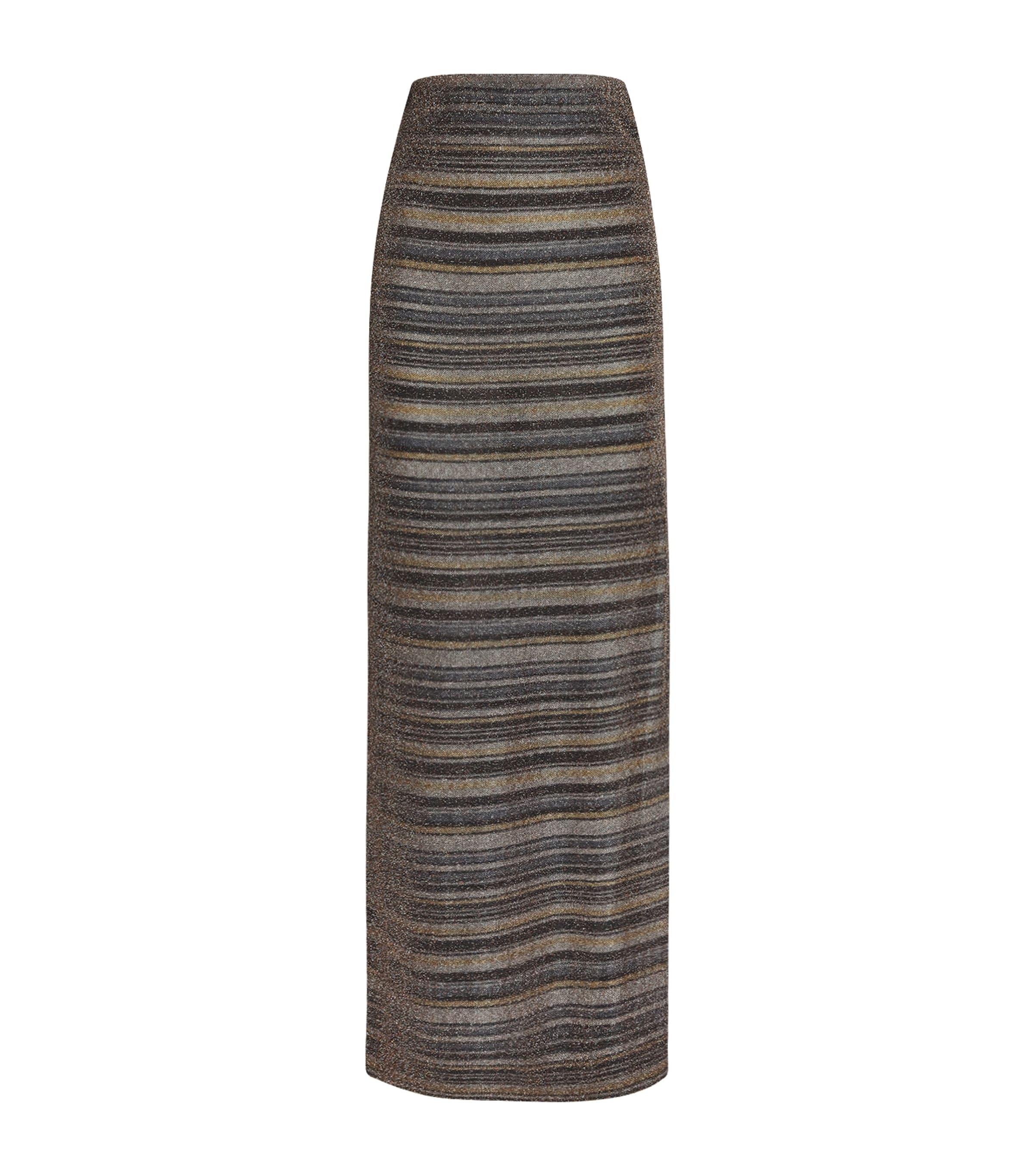 Missoni Lamé Stripe Maxi Skirt by MISSONI